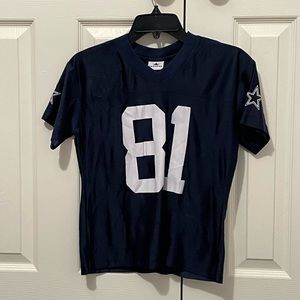 Dark blue authentic cowboy jersey, size small youth, number 81, Terrell Owens.